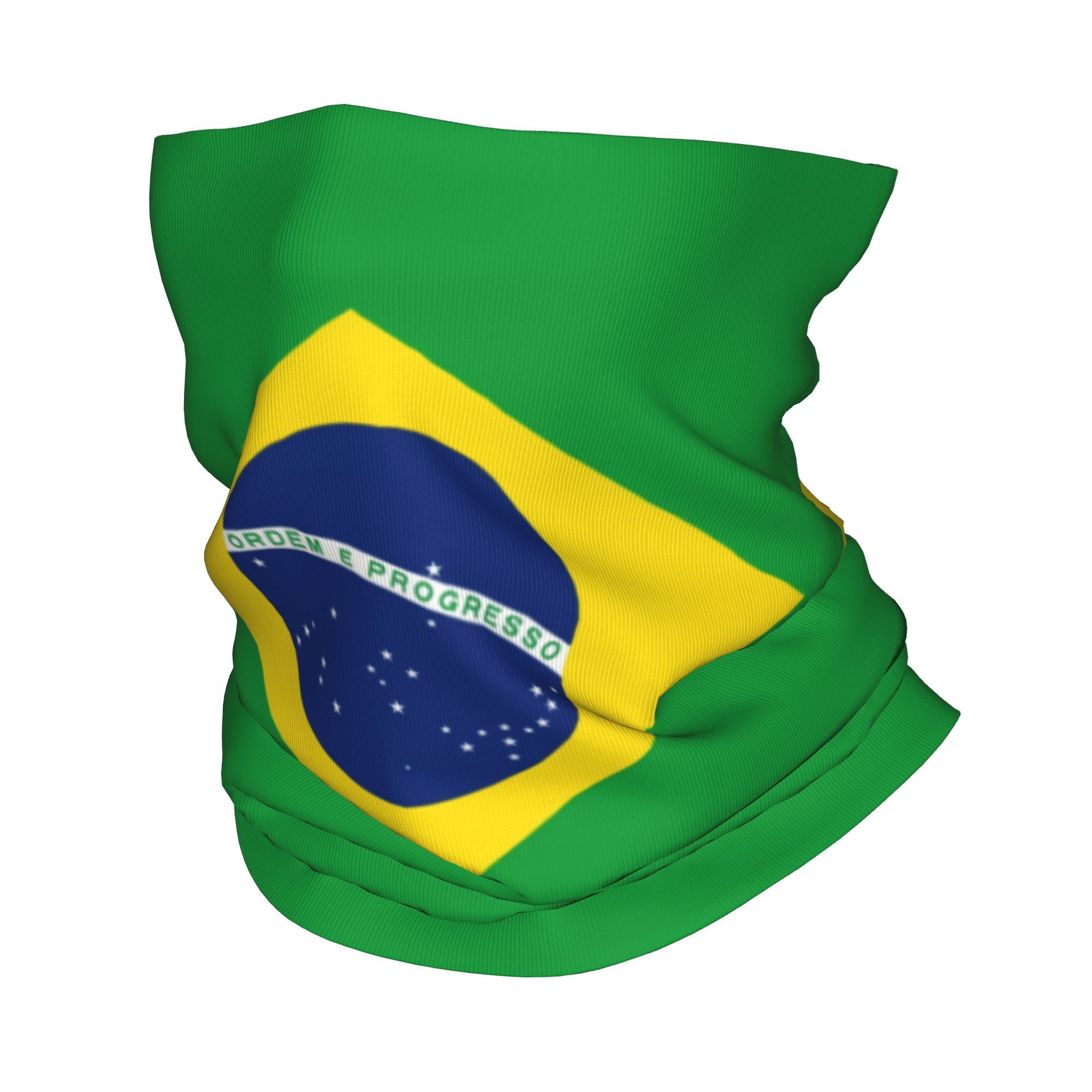 Neck Gaiter Fleece - Bandana com bandeira do Brasil personalizada,