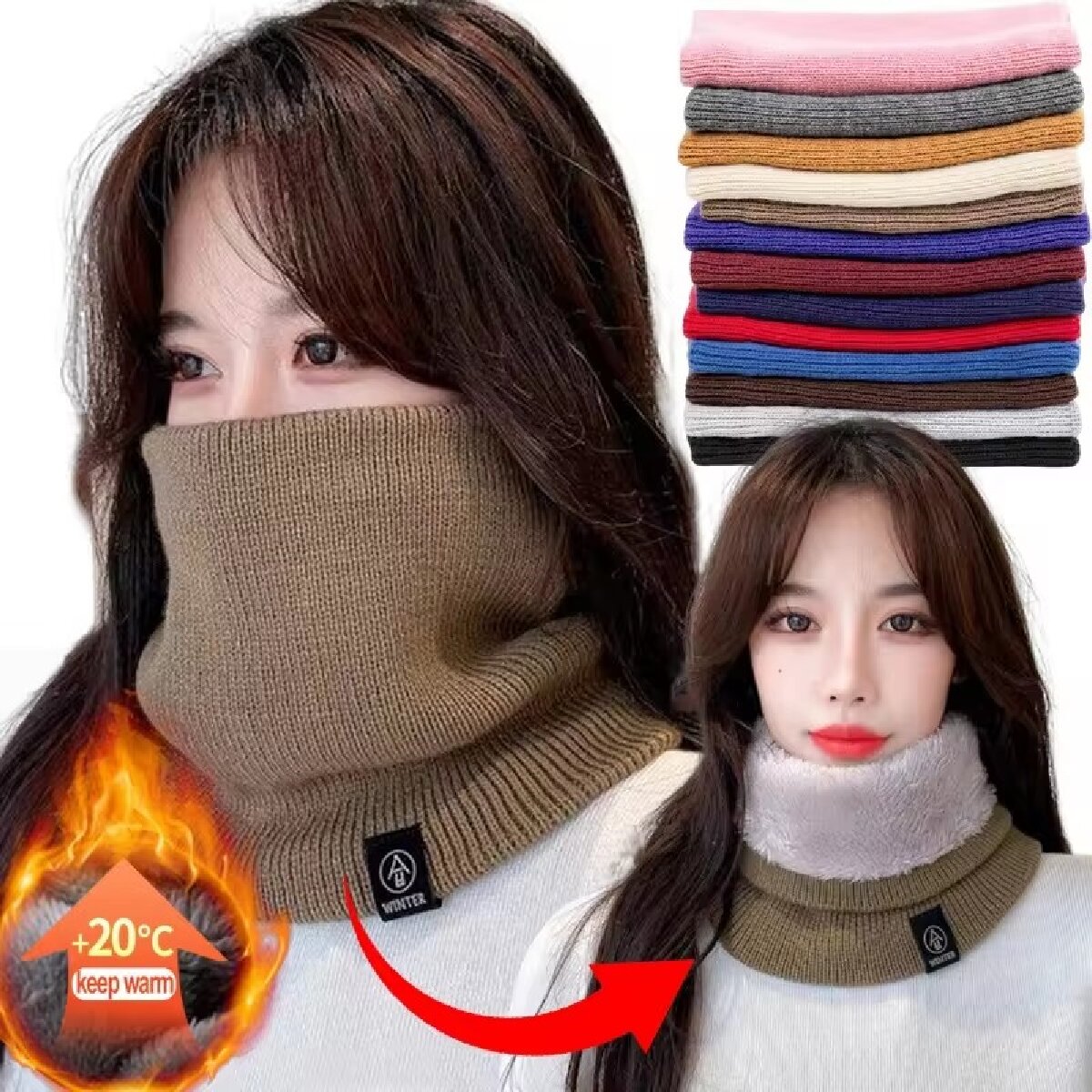 Winter Headband Fleece - Cachecol de lã de inverno, macio