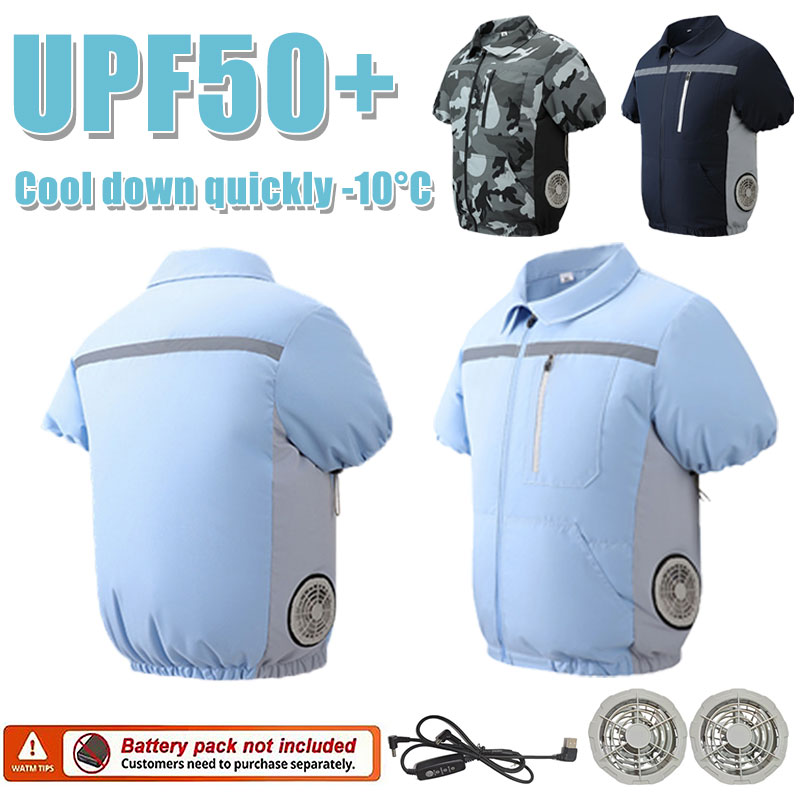 Down Jacket Packable - Camiseta Masculina de Verão com Ventilador