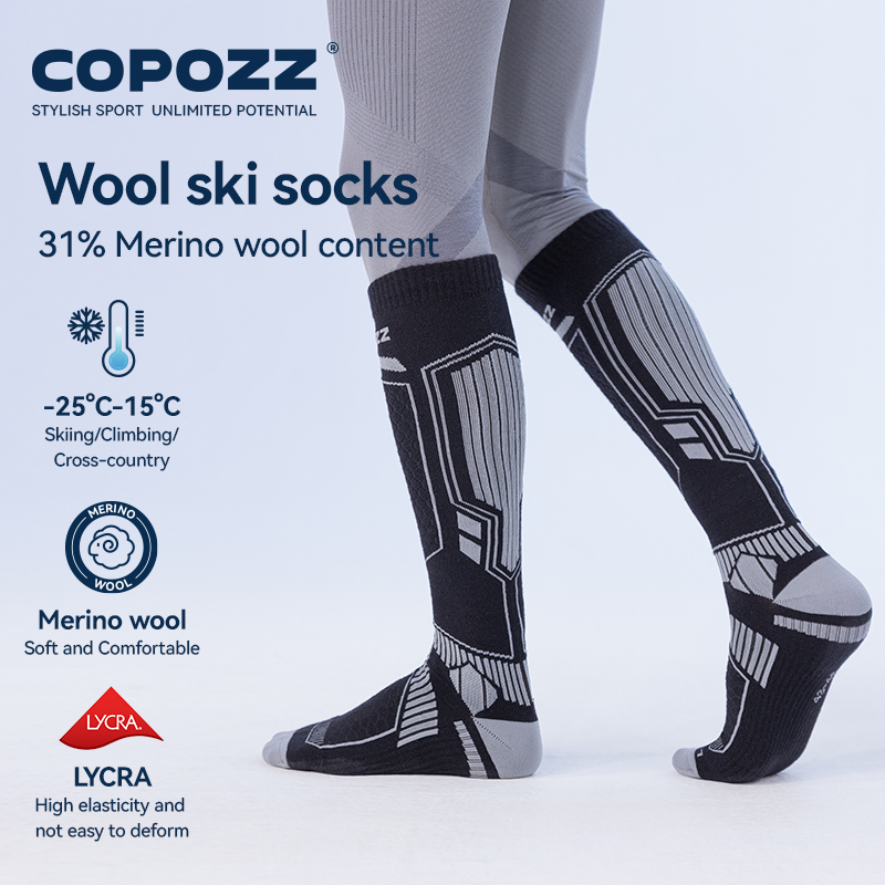Copozz novas meias de esqui de - Thermal Sock Wool avaliação e preço