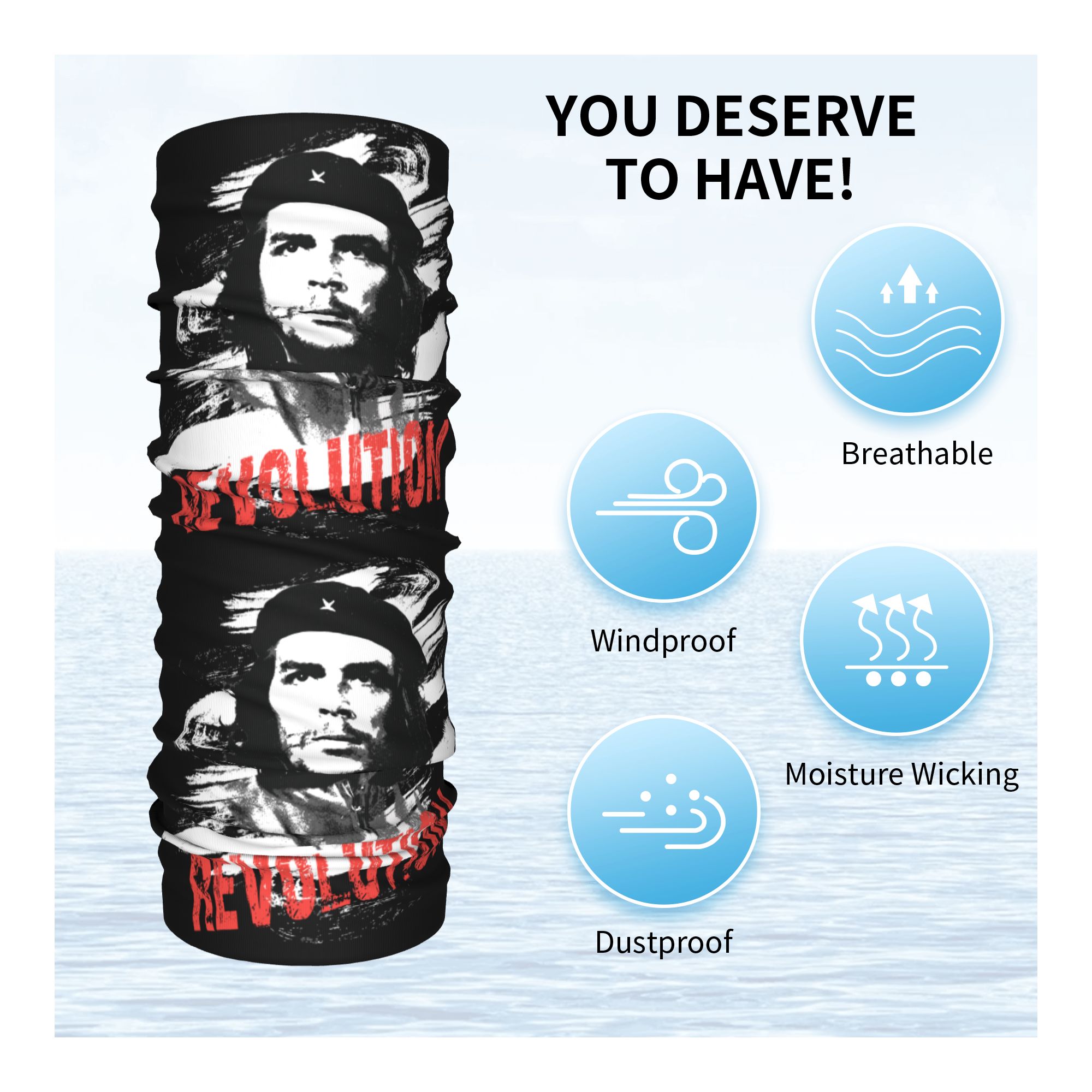Personalizado che guevara revo - Neck Gaiter Fleece avaliação e preço