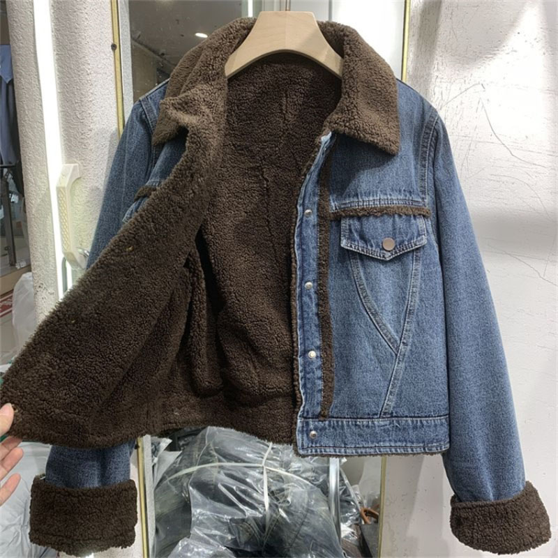 Casaco denim espesso de invern - Down Jacket Packable avaliação e preço